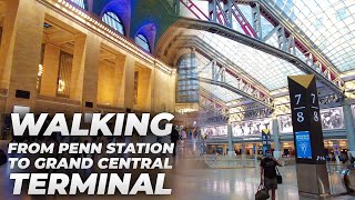 Walking NYC  Penn Station to Times Square amp Grand Central Terminal July 2021 [upl. by Adrian]