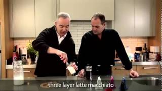 aerolatte  milk frother makes three layer caffè latte macchiato [upl. by Epoh]