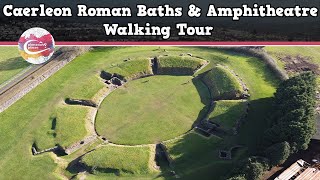 CAERLEON ROMAN BATHS amp AMPHITHEATRE WALES  Walking Tour  Pinned on Places [upl. by Eloisa]