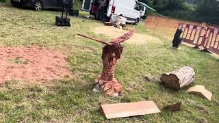 A fabulous range of wooden sculpture at Caerleon festival 2024 [upl. by Atiuqa458]