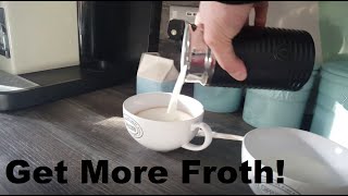 How to Get More Froth from Your Nespresso Coffee Aeroccino  Nespresso tips and help [upl. by Delwin]