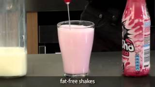 How to make a fat free milkshake using an aerolatte milk frother [upl. by Notneiuq653]