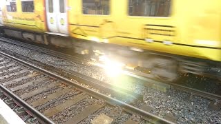 Merseyrail 507 009 making arcs at Birkdale station [upl. by Eugenie]