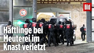 Gefängnismeuterei Polizei stürmt Knast in Thüringen  JVA Untermaßfeld [upl. by Anihc]